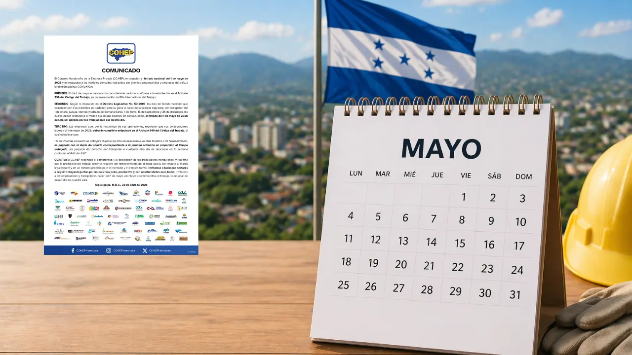 Imagen de ¡Se viene otro feriado! Cohep anuncia cuando dará el Día del Trabajador