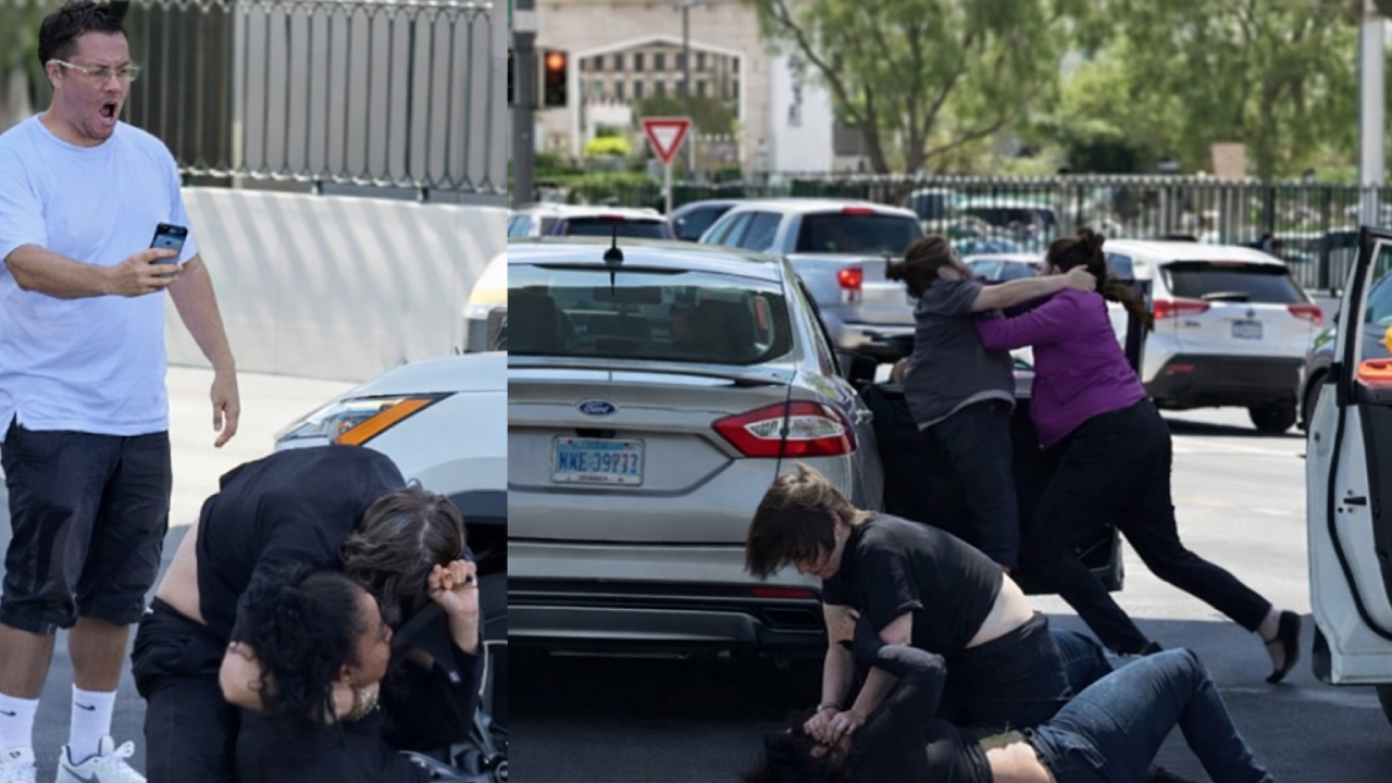 Imagen de VIDEO: Hombre da brutal golpiza a mujer tras chocarle el carro