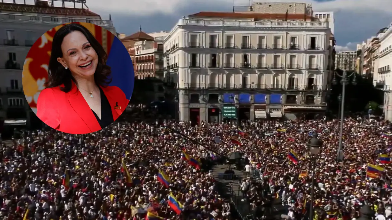 Imagen de Miles de personas reciben a María Corina Machado en Madrid al grito de '¡Presidenta!'