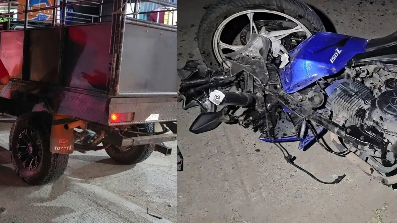 Imagen de IMÁGENES FUERTES: Motociclista grave tras colisionar con pick up en Copán