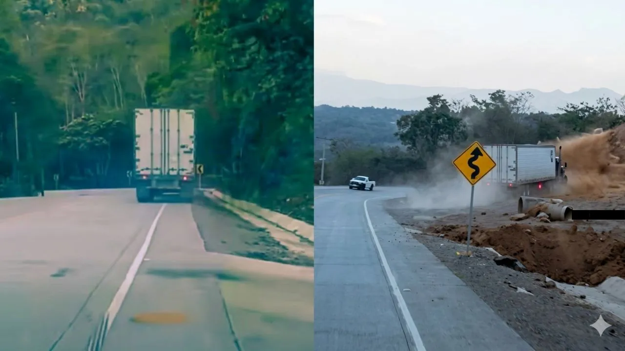 Imagen de 'Dios me lo puso ahí': rastra se queda sin frenos y conductor sobrevive, en la CA-4