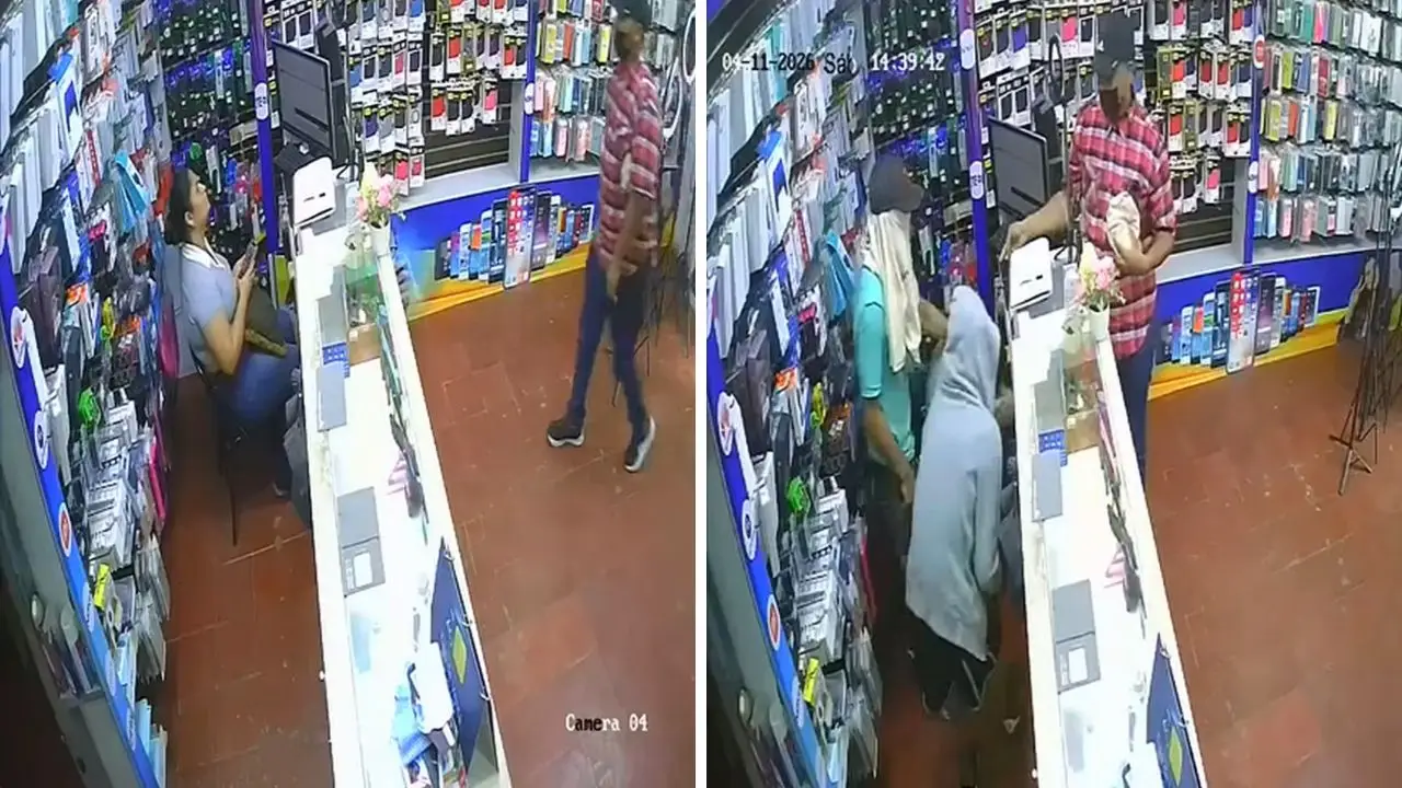 Imagen de VIDEO: Hombres armados roban 30 celulares y dinero en tienda de La Lima