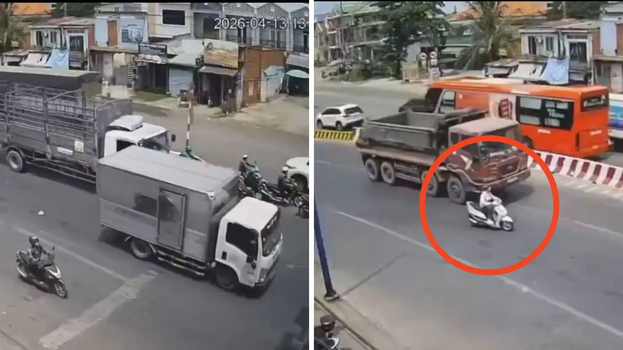 Imagen de VIDEO SENSIBLE: Motociclista muere aplastado por llantas de tráiler