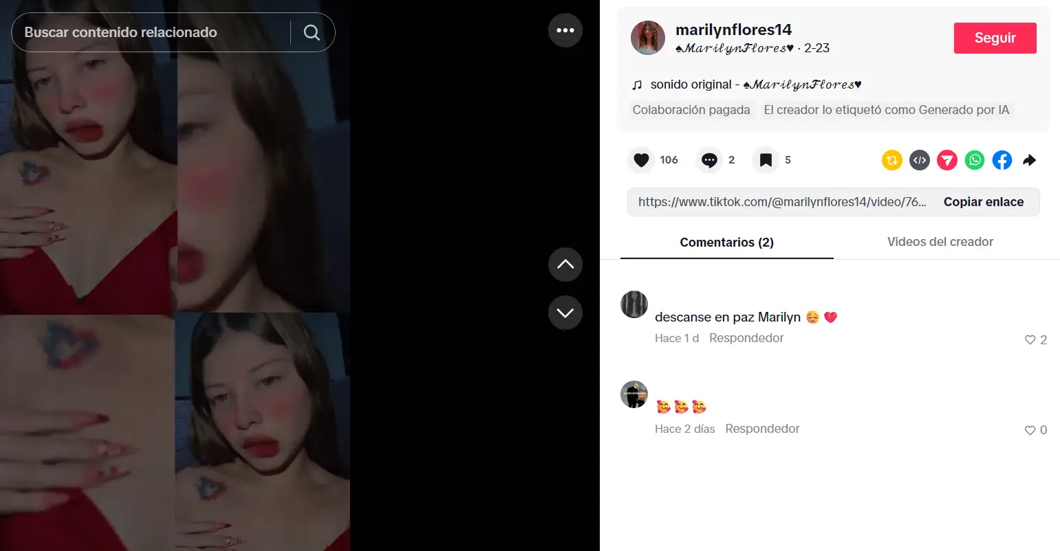 videos de joven asesinada en Comayagüela