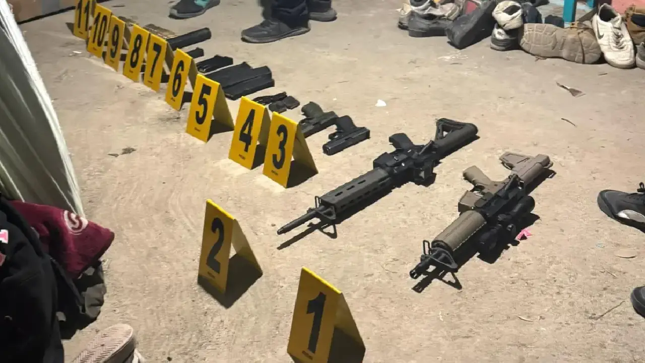 Armas decomisadas a hondureña Angie Moreno