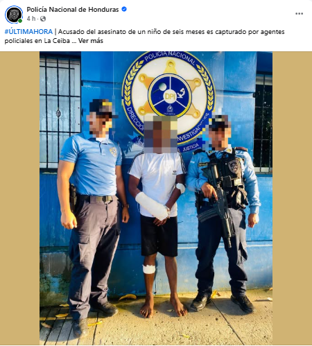 Foto del hondureño a quien acusan de matar al bebé en La Ceiba 