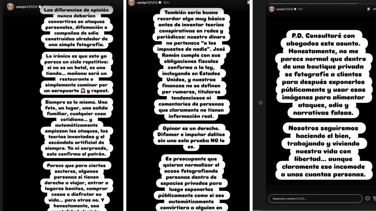Fotos de la areacción de Carolyn Adams ante la polémica de las fotots e Cartier