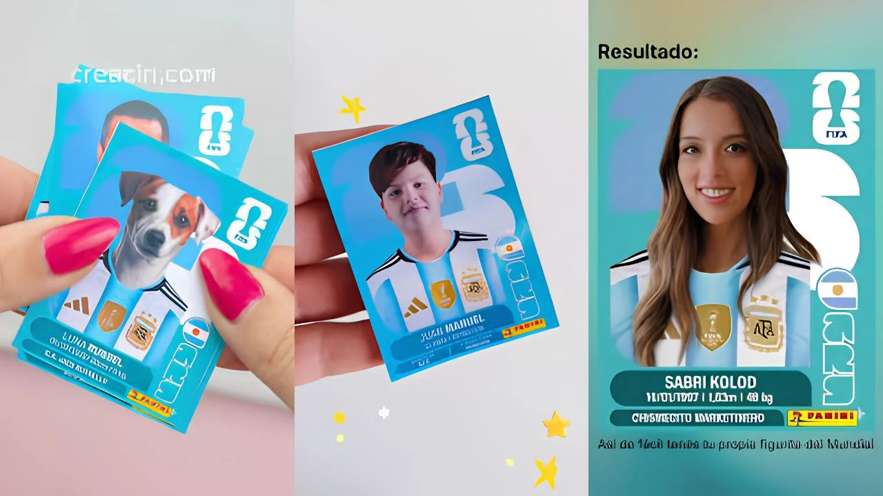Figuritas del álbum del Mundial 2026 personalizadas con IA.