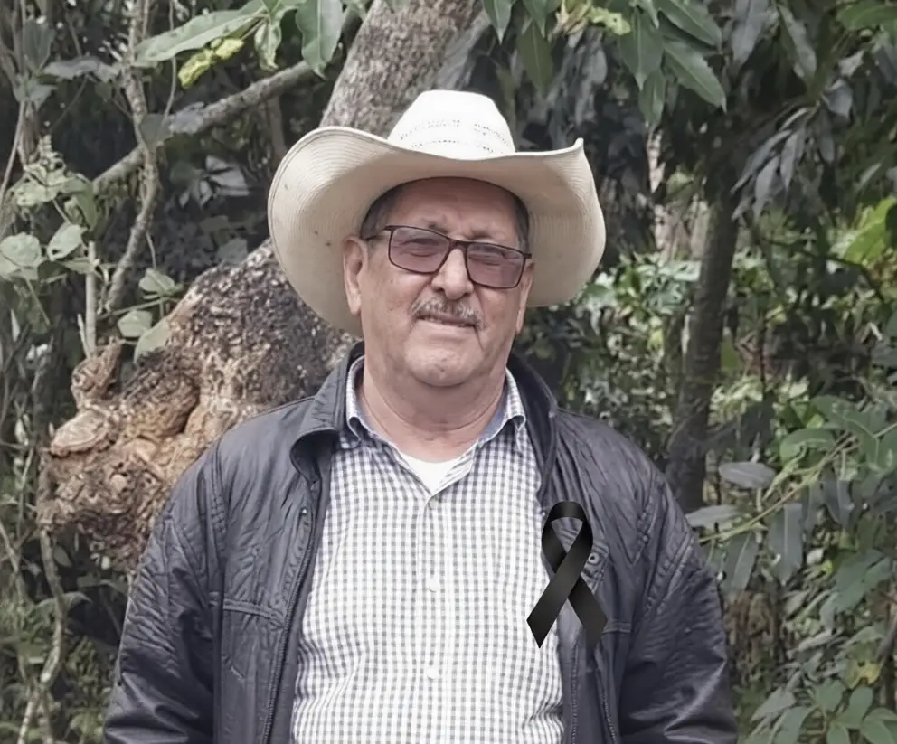 Foto del hombre que murió por el colapso de puente hamaca en Ocotepeque