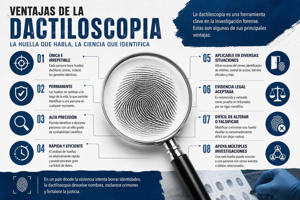 ventajas de la dactiloscopia