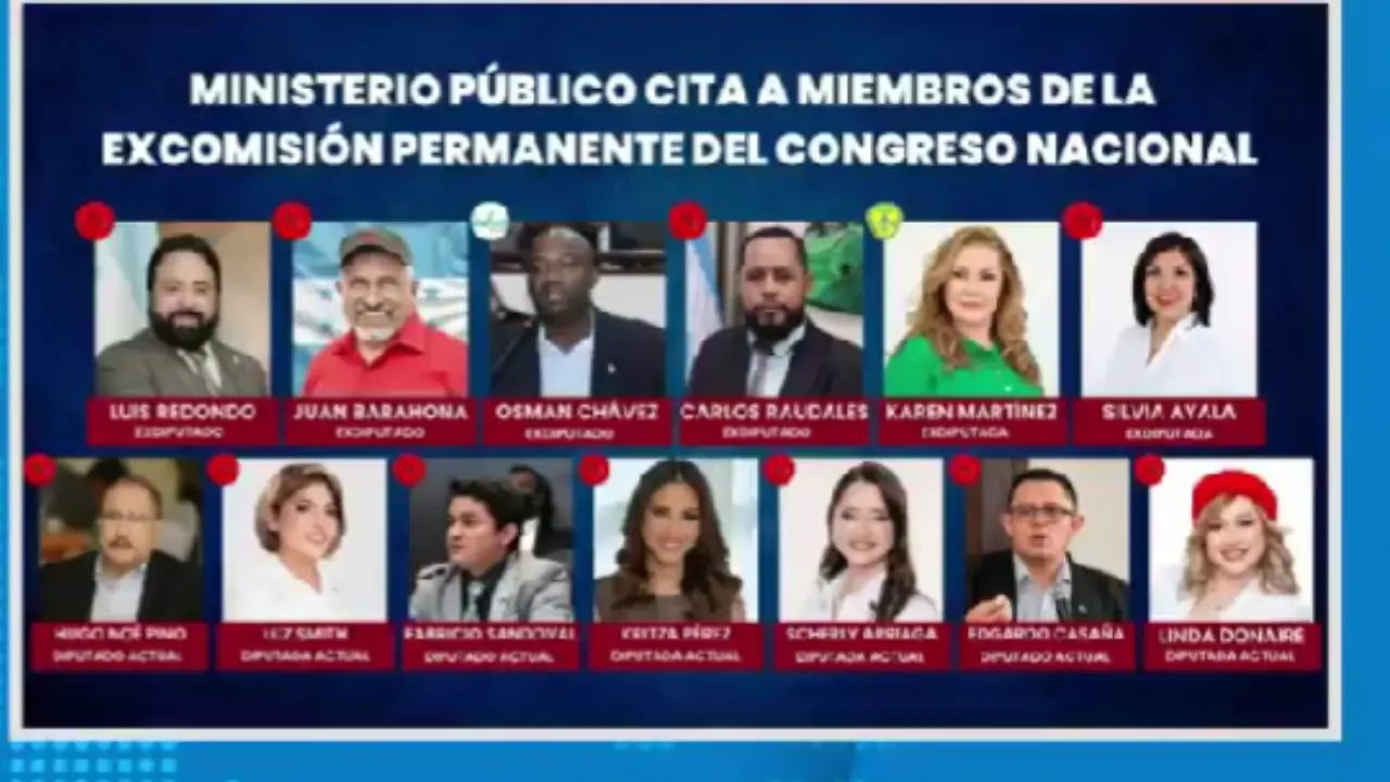 Diputados y exdiputados del Congreso Nacional enlistados