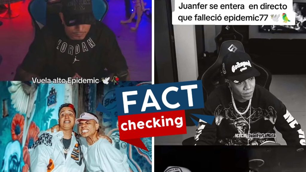 Foto de los falsos rumores que circulan de la falsa muerte de Epidemic77