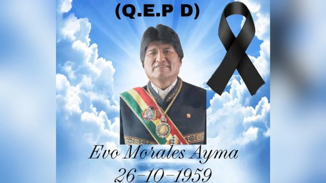 Publicación sobre la noticia falsa de la muerte de Evo Morales