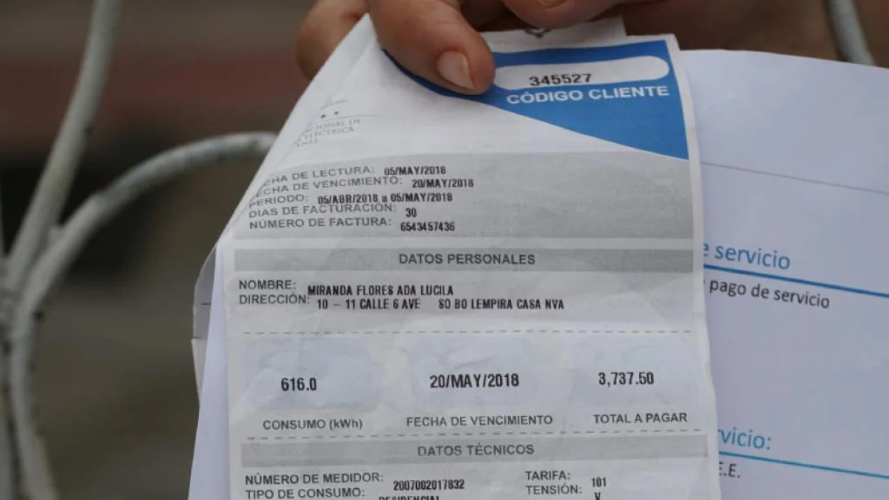 Recibo de energía eléctrica