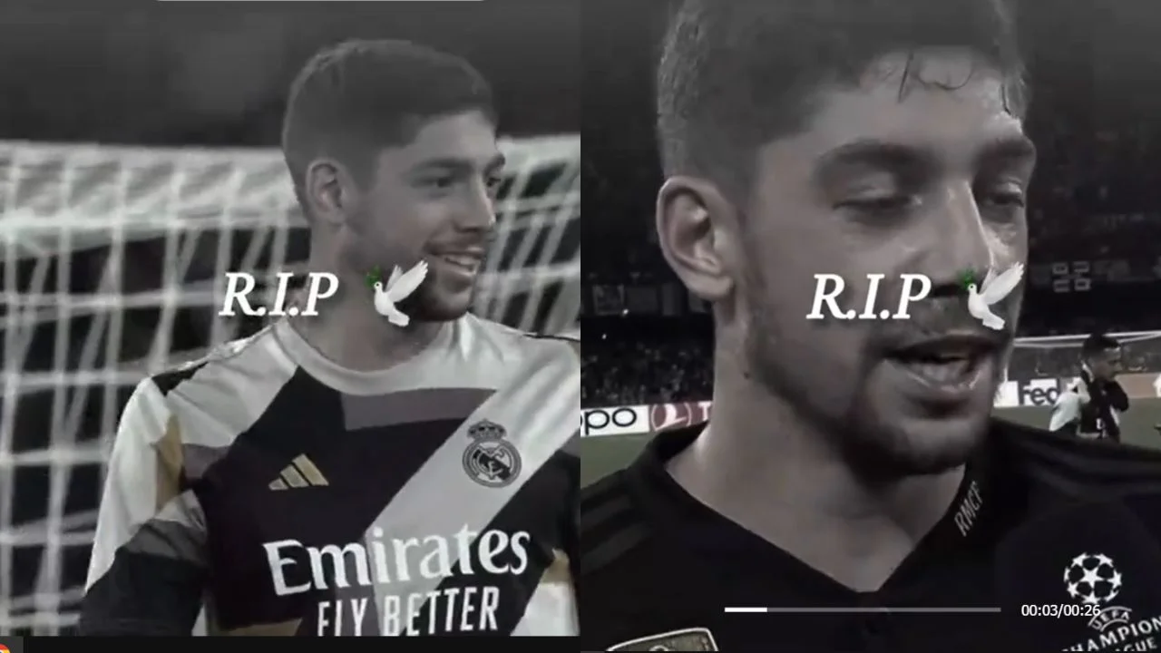Video que afirma la falsa muerte de Federico Valverde.