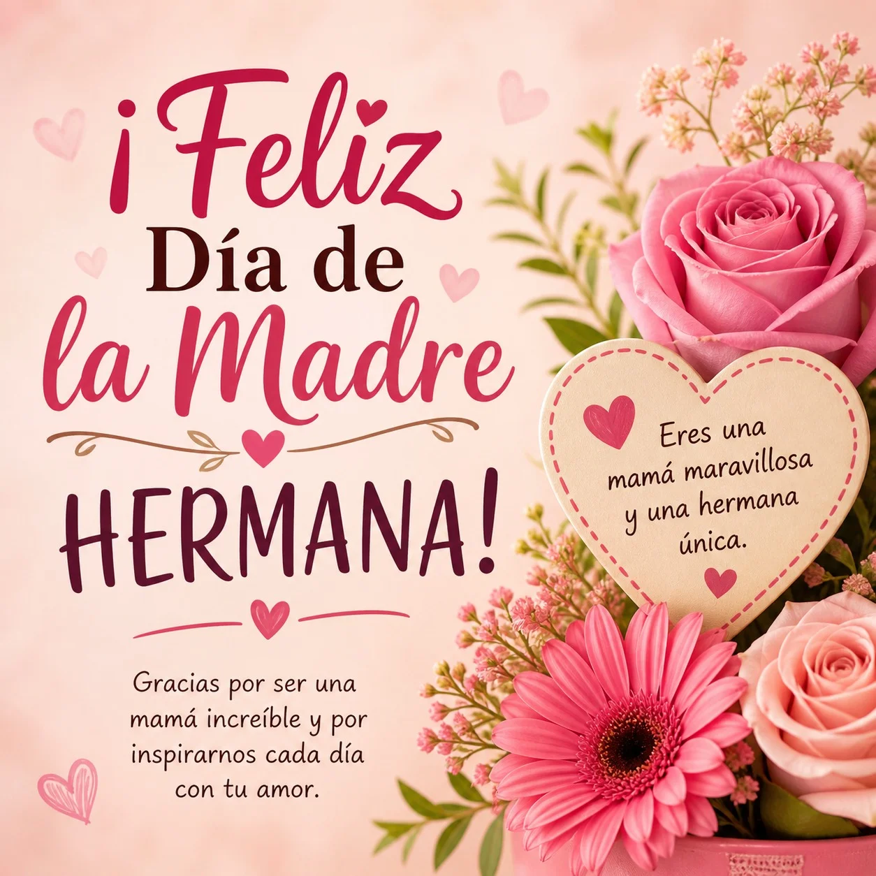 Feliz Día de la Madre hermana