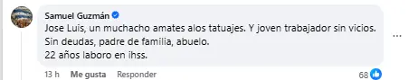 CAPTURA DE COMENTARIO DE FACEBOOK