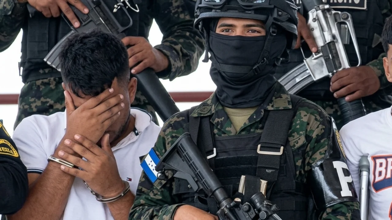 jugador hondureño es presentado tras su captura en un operativo policial en Tegucigalpa