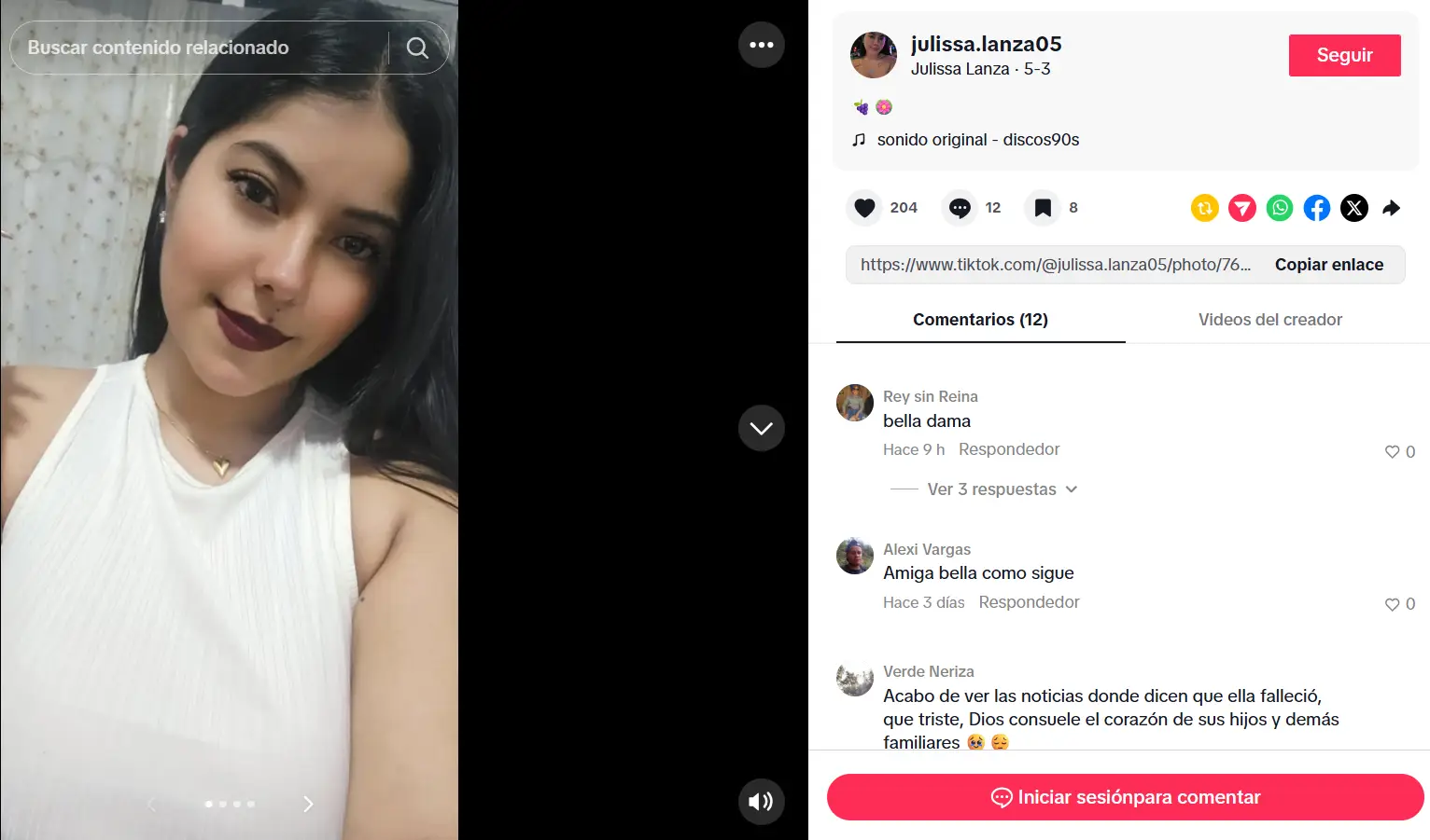 último tiktok de Julissa Lanza, víctima de explosión en Olancho