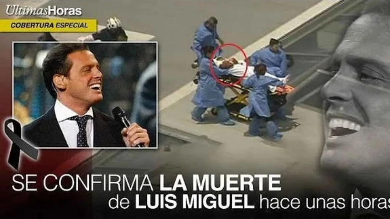 Imagen de la noticia falsa de la muerte de Luis Miguel.