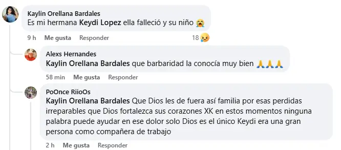 captura de mensaje de Facebook 
