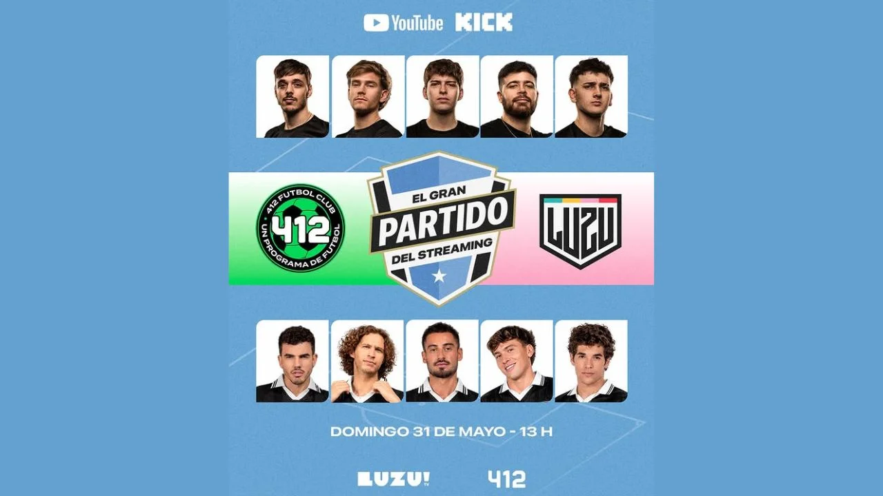 Jugadores de Luzu y 412 para el juego del domingo 31 de mayo.