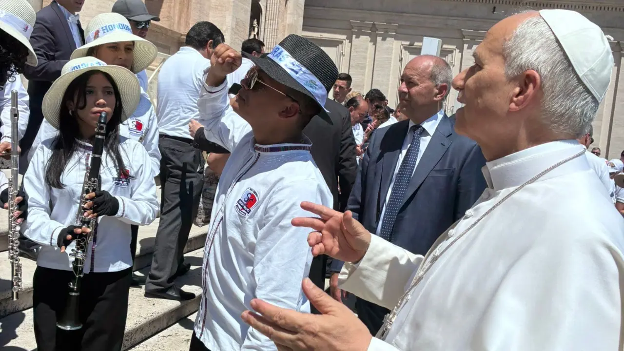 Banda hondureña toca para el papa León XIV en el Vaticano en un momento inolvidable Imagen de Banda hondureña toca para el papa León XIV en el Vaticano en un momento inolvidable
