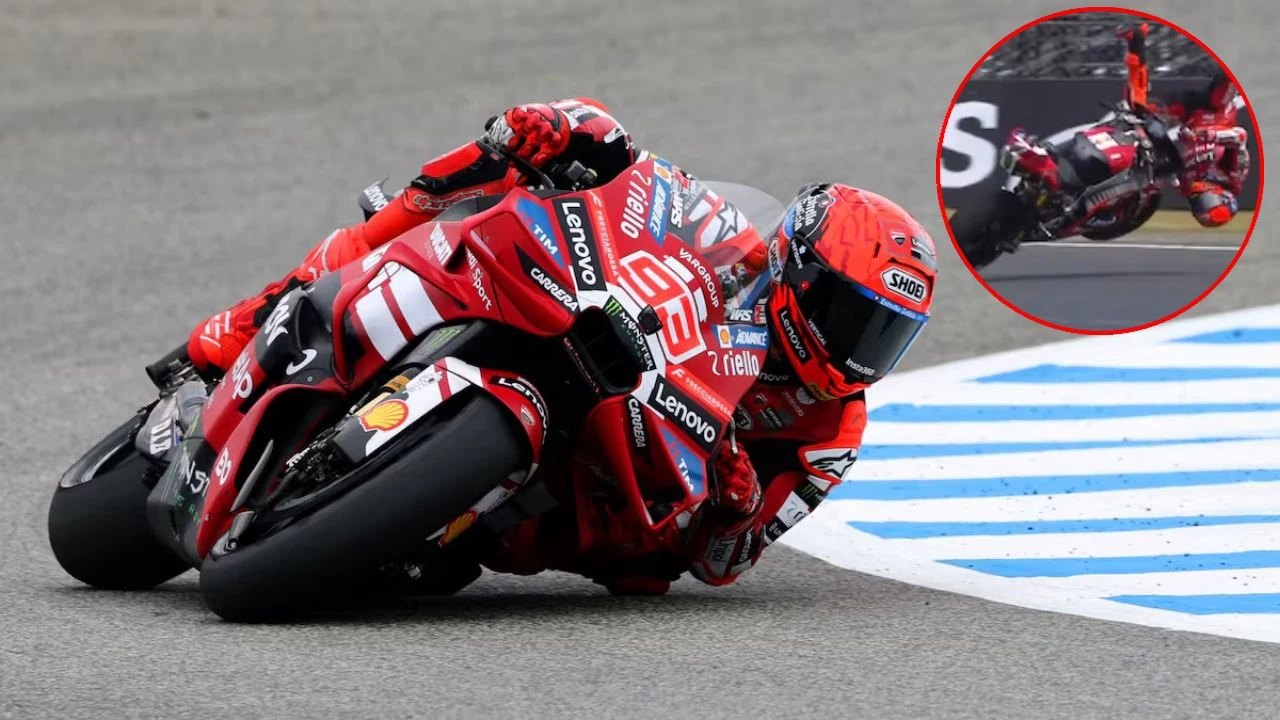 Imagen de Así fue la brutal caída del motociclista Marc Márquez: video pone los pelos de punta