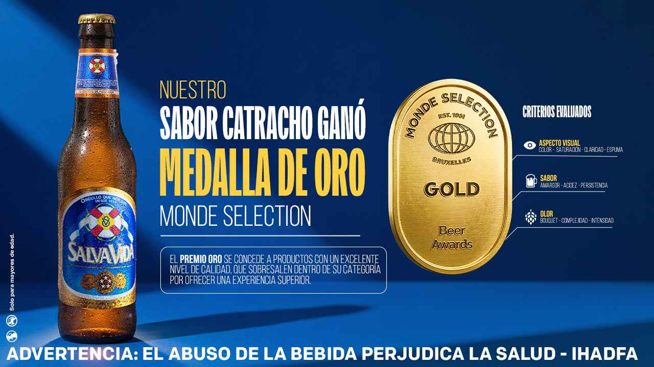 Imagen de Salvavida ganó la medalla de oro Monde Selection