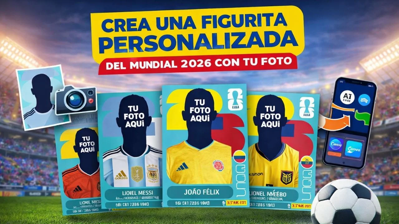 ¿Cómo hacer una figurita del Mundial 2026 con mi foto gratis y rápido? Imagen de ¿Cómo hacer una figurita del Mundial 2026 con mi foto gratis y rápido?