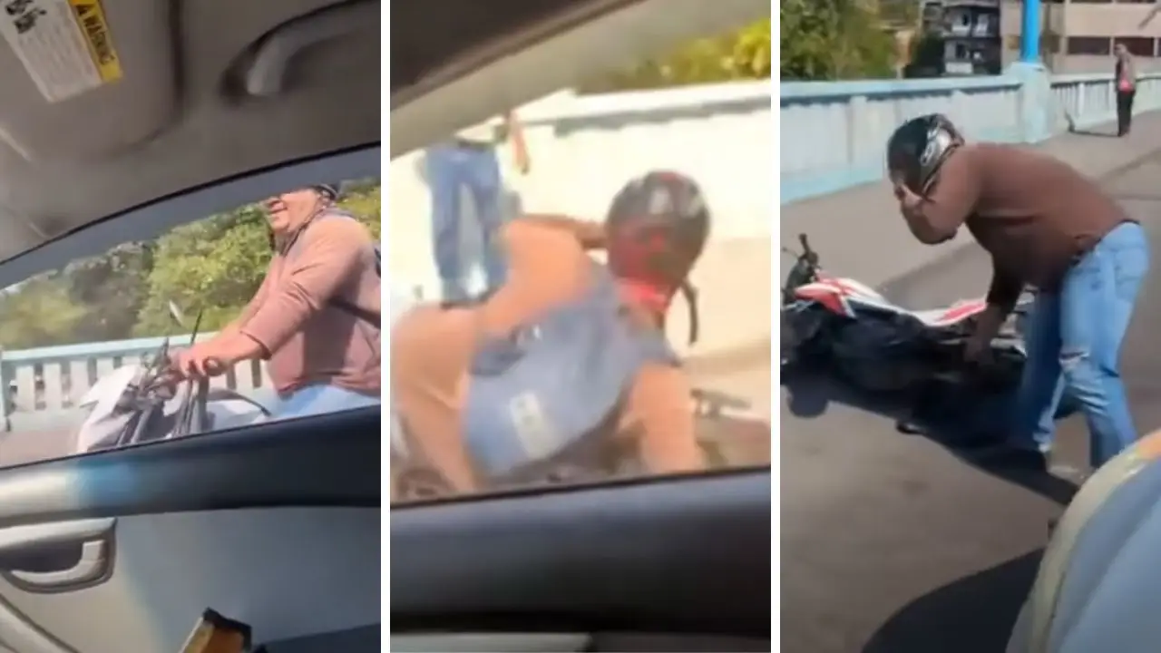 Imagen de Conductor 'le tira' el carro a motociclista tras discutir en calle de Comayagüela
