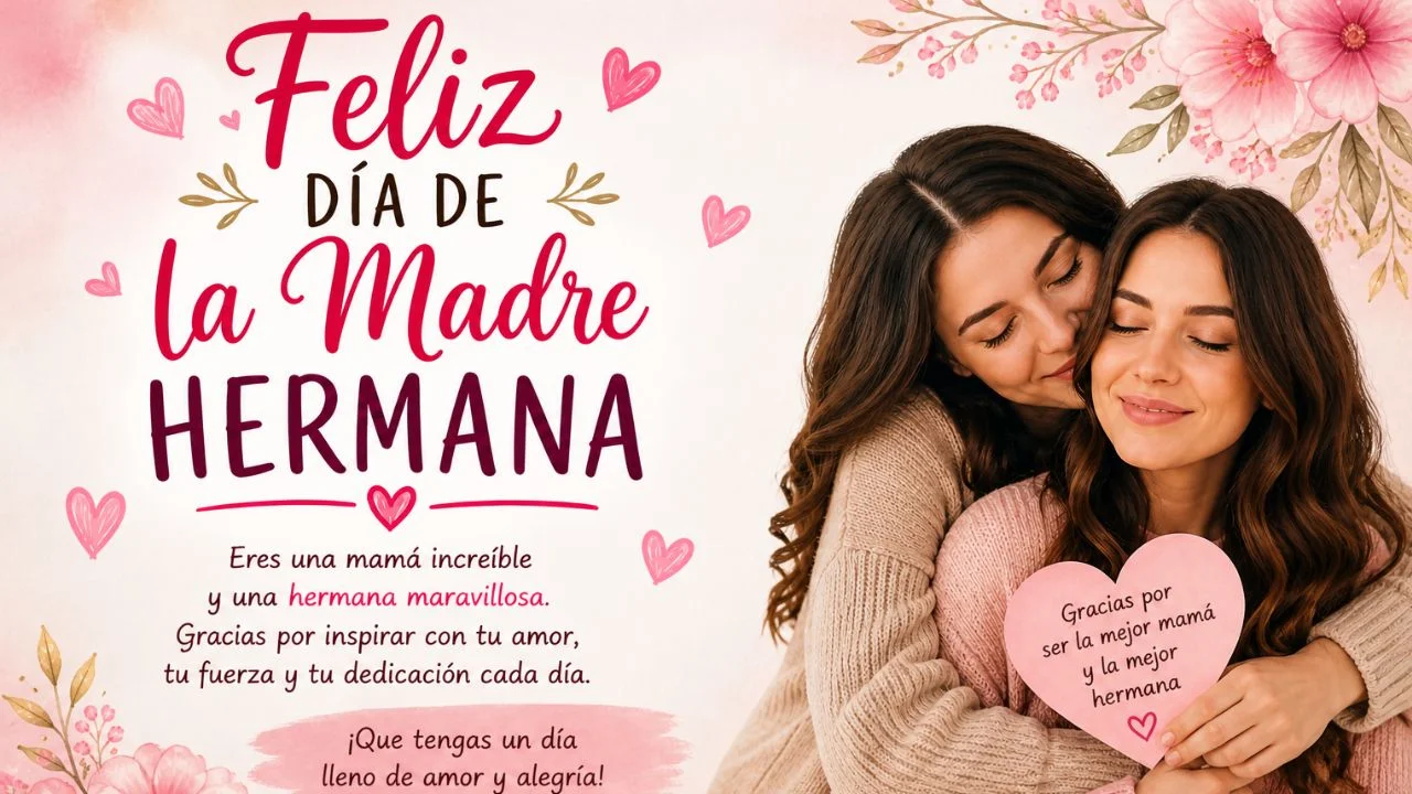 Imagen de Feliz Día de la Madre hermana: frases y  mensajes especiales para este 2026