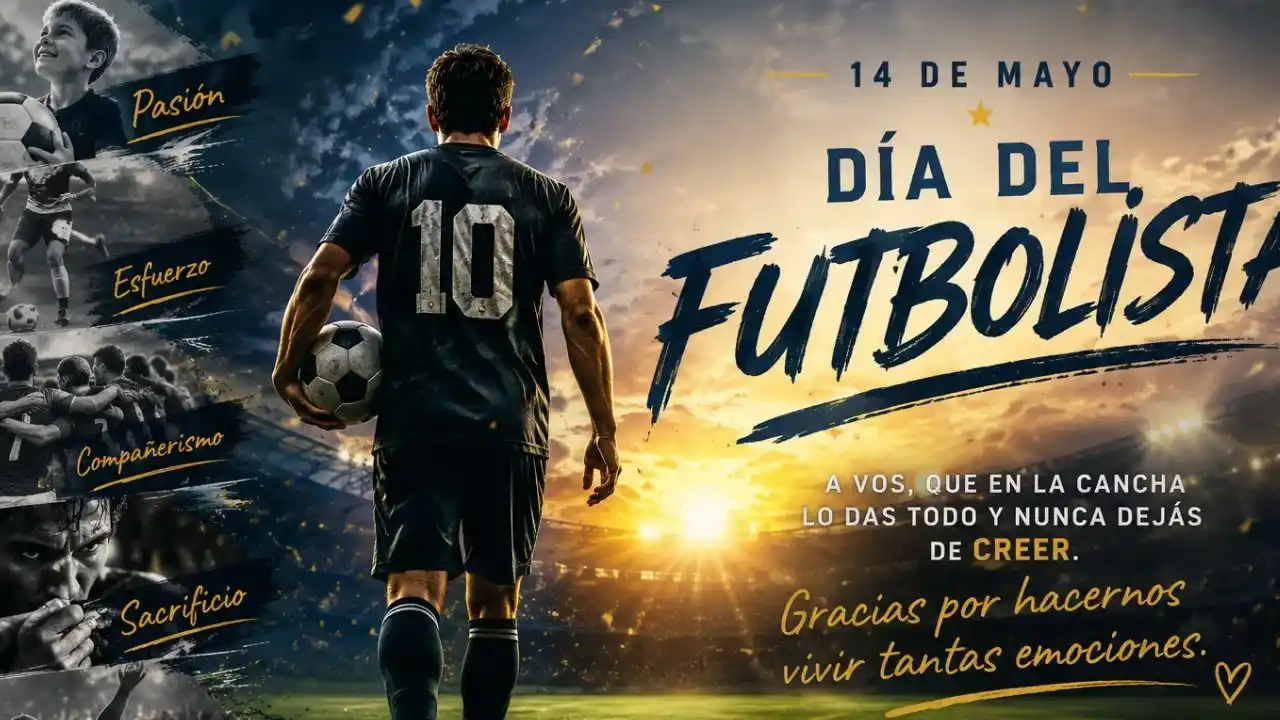 Feliz Día del Futbolista frases 2026: mensajes para dedicar este 14 de mayo Imagen de Feliz Día del Futbolista frases 2026: mensajes para dedicar este 14 de mayo
