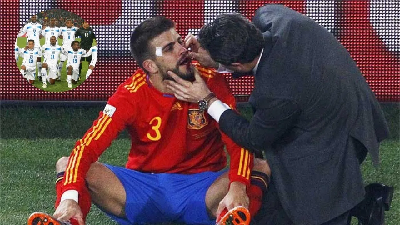 Piqué recuerda el momento que se partió el labio jugando contra Honduras Imagen de Piqué recuerda el momento que se partió el labio jugando contra Honduras