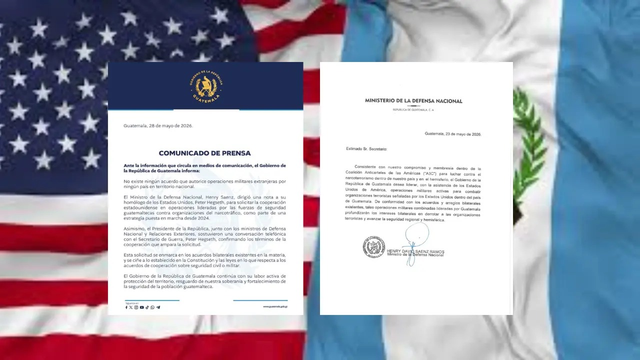 Imagen de Guatemala descarta operaciones militares extranjeras y busca apoyo de EE. UU.