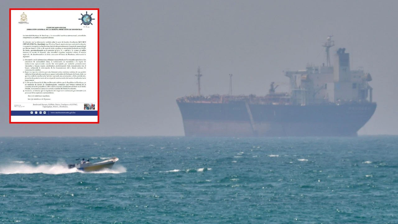 Honduras denuncia toma de buque con bandera nacional por fuerzas iraníes Imagen de Honduras denuncia toma de buque con bandera nacional por fuerzas iraníes