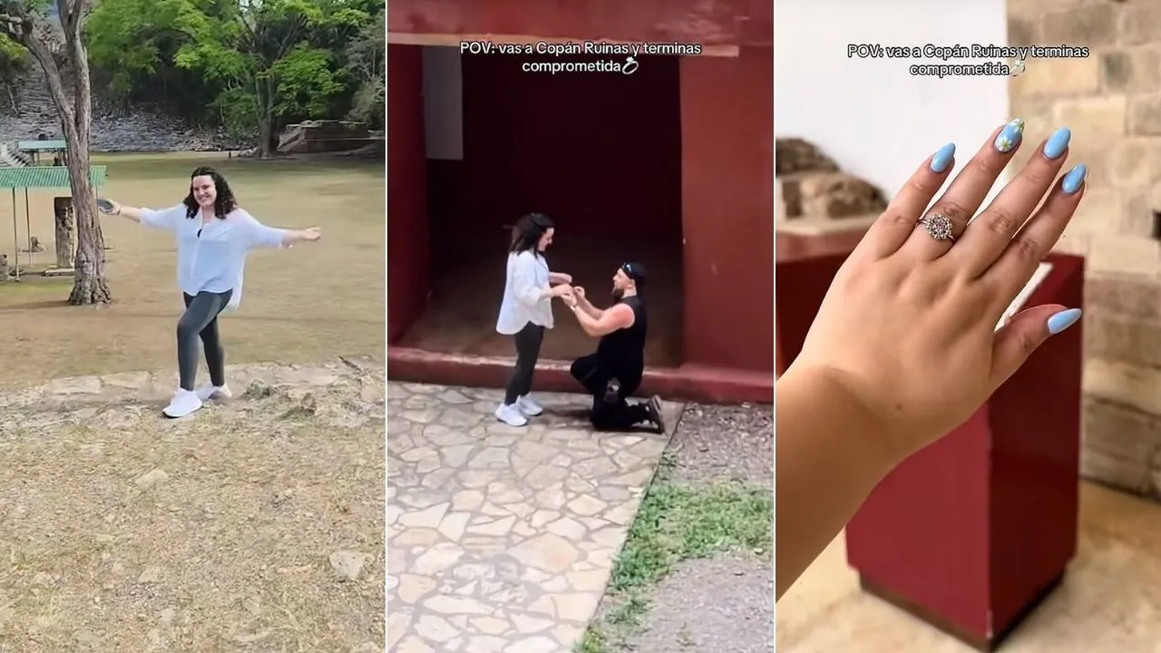 Imagen de Hondureña se compromete con su novio 'vikingo' en paseo a Copán Ruinas