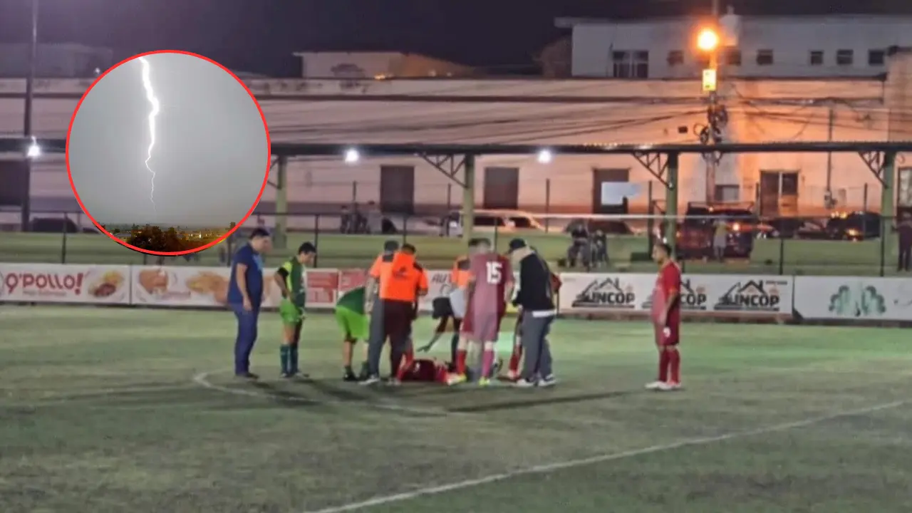 Imagen de Seis jugadores fueron alcanzados por un rayo en Santa Rosa de Copán