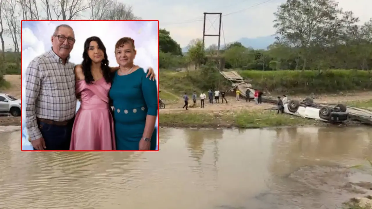Imagen de Ellos eran padres e hija que murieron tras caída de puente hamaca en Ocotepeque