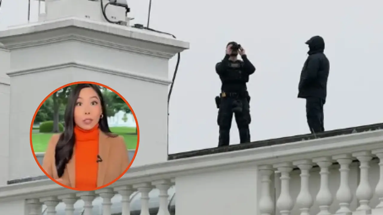 Periodista que reportaba en vivo se refugió al escuchar disparos en Casa Blanca Imagen de Periodista que reportaba en vivo se refugió al escuchar disparos en Casa Blanca