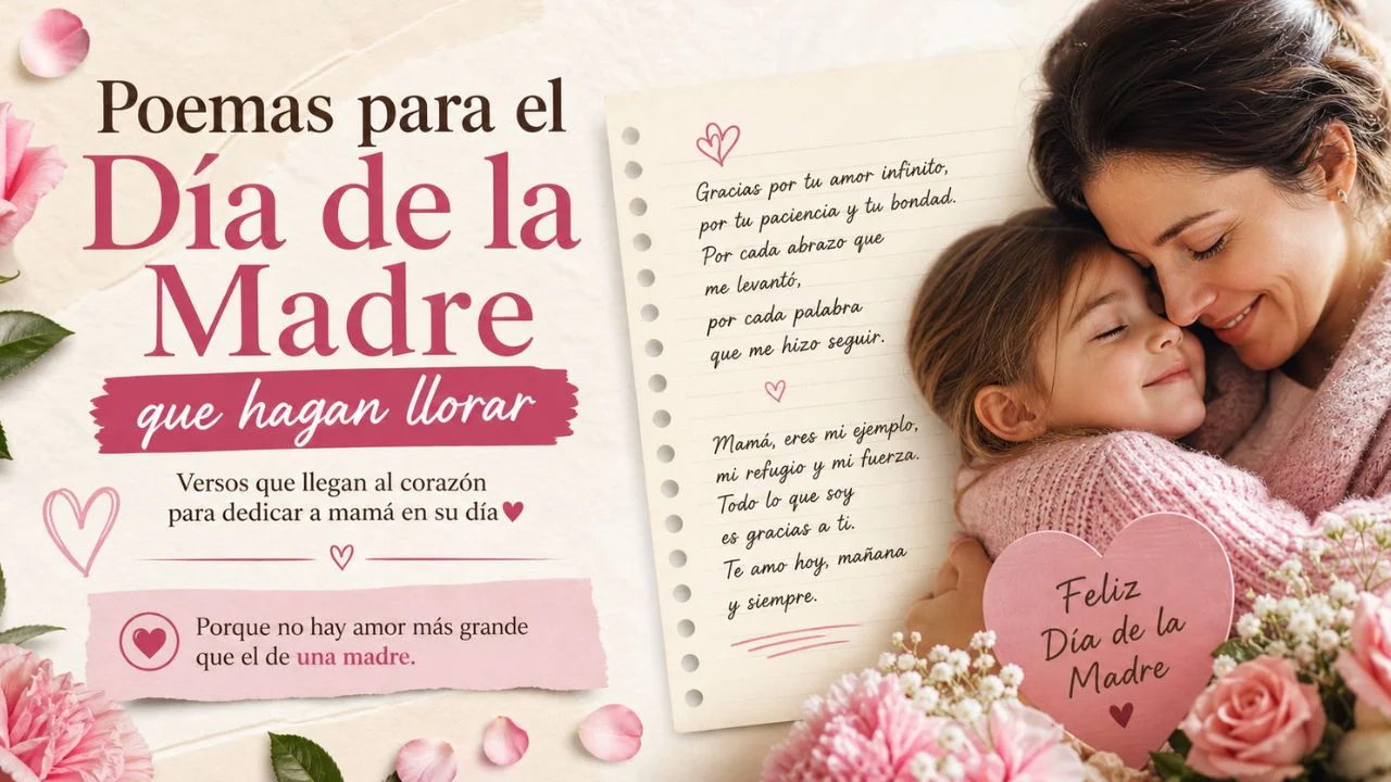 Imagen de Poemas para el Día de la Madre que hagan llorar: versos que llegan al corazón
