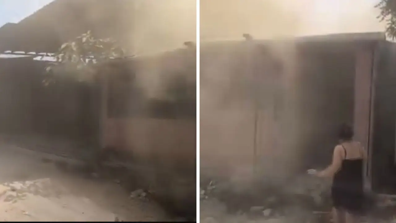 Imagen de VIDEO: Altas temperaturas causan incendio de casa en Cortés