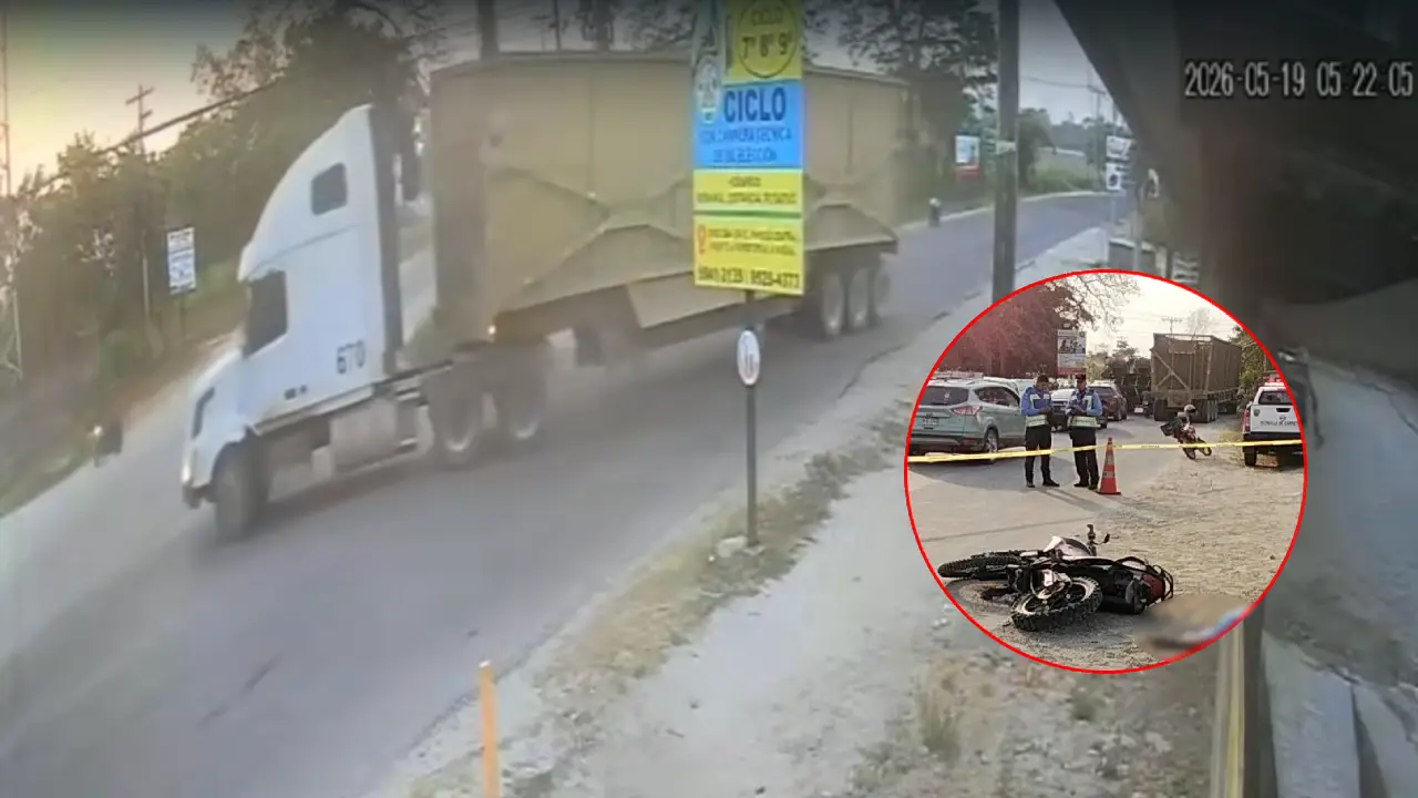 Sale a luz video de accidente donde murió motociclista en Choloma Imagen de Sale a luz video de accidente donde murió motociclista en Choloma