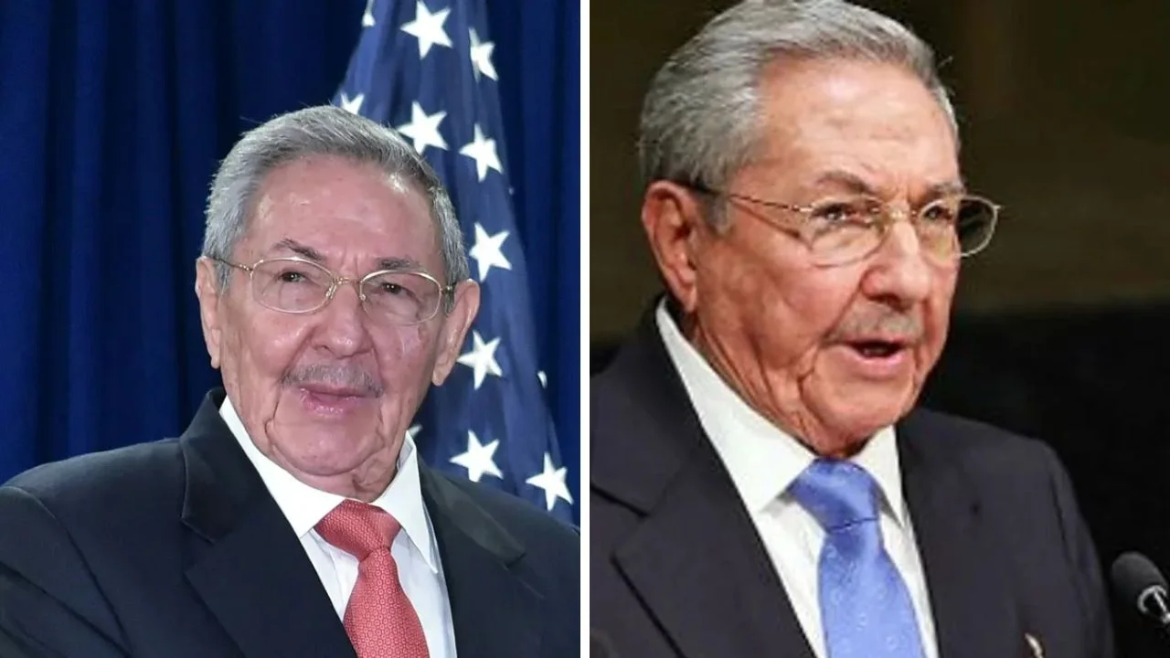 Collage de fotos de Raúl Castro
