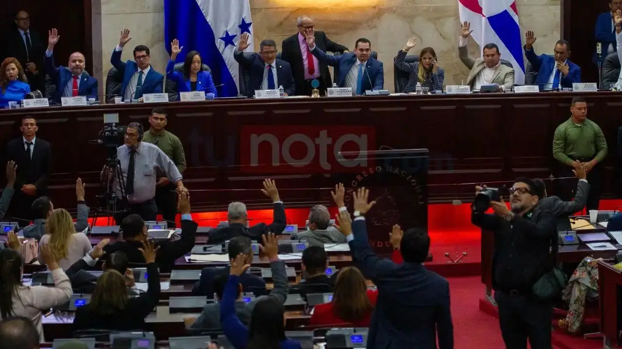 Diputados del Congreso Nacional durante la votación de reformas penales