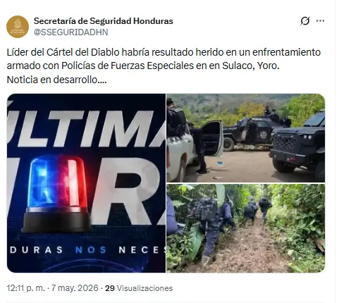 Mensaje de la Secretaría de Seguridad