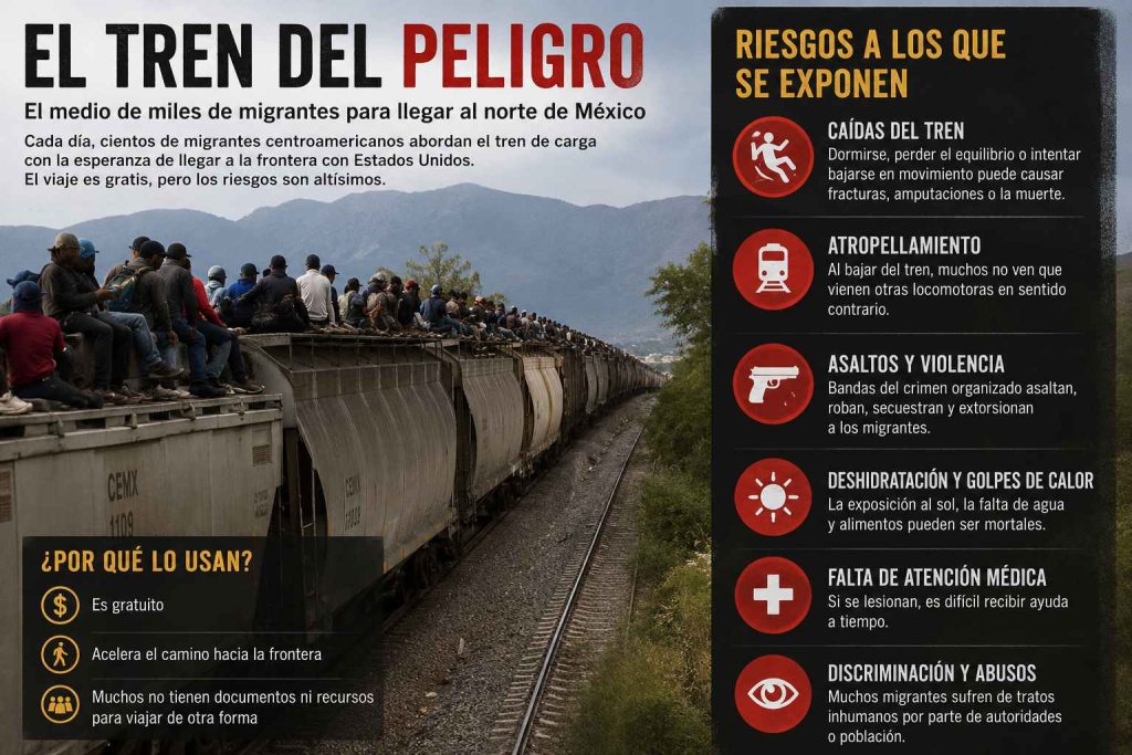 tren medio de transporte migrantes