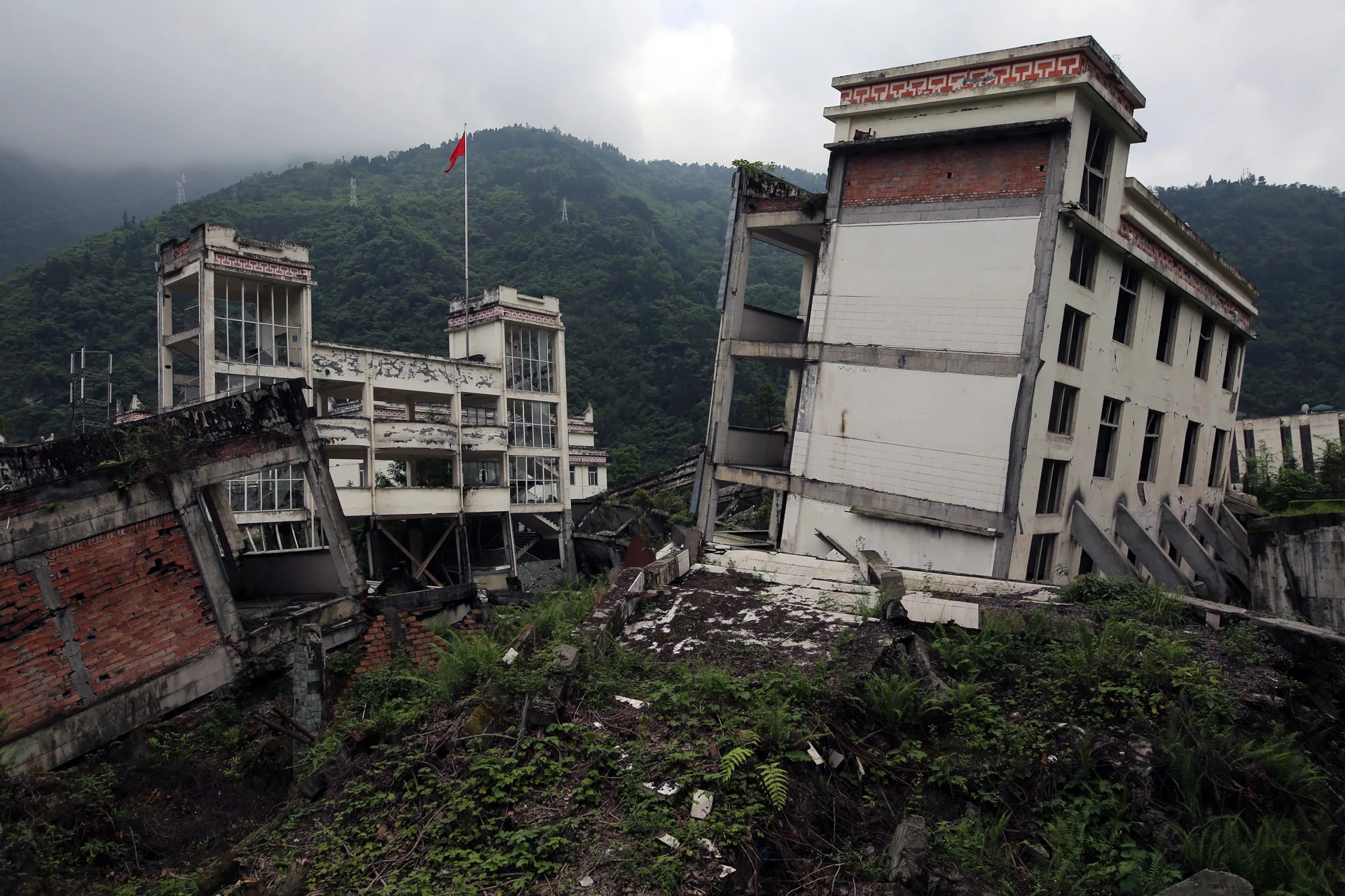 Secuelas del sismo en Sichuan, China, en 2008.