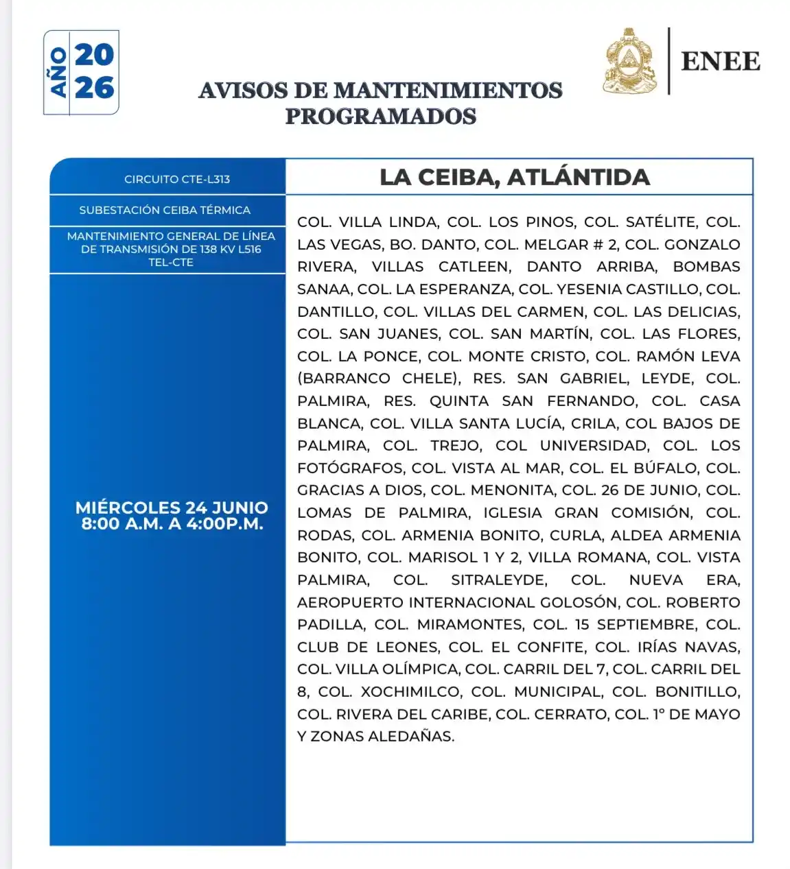 Lugares sin luz eléctrica