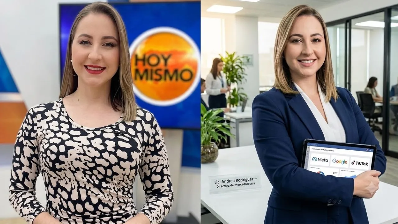 Presentadora a mercadotecnia.
